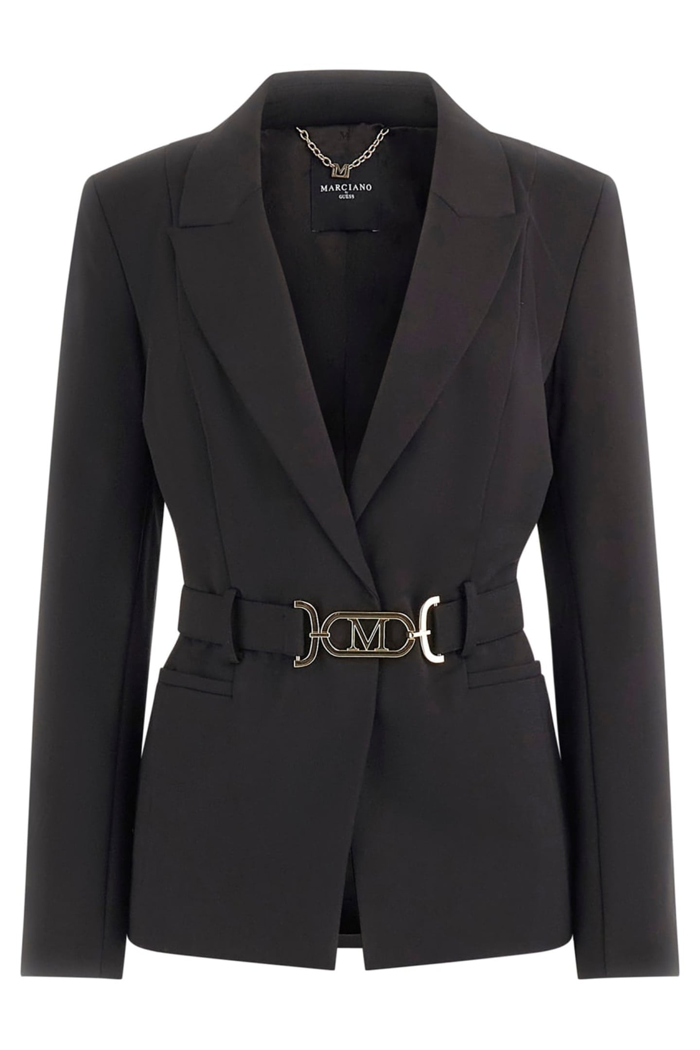 MARCIANO BY GUESS SHAYLA BELTED BLAZER JET BLACK 1
