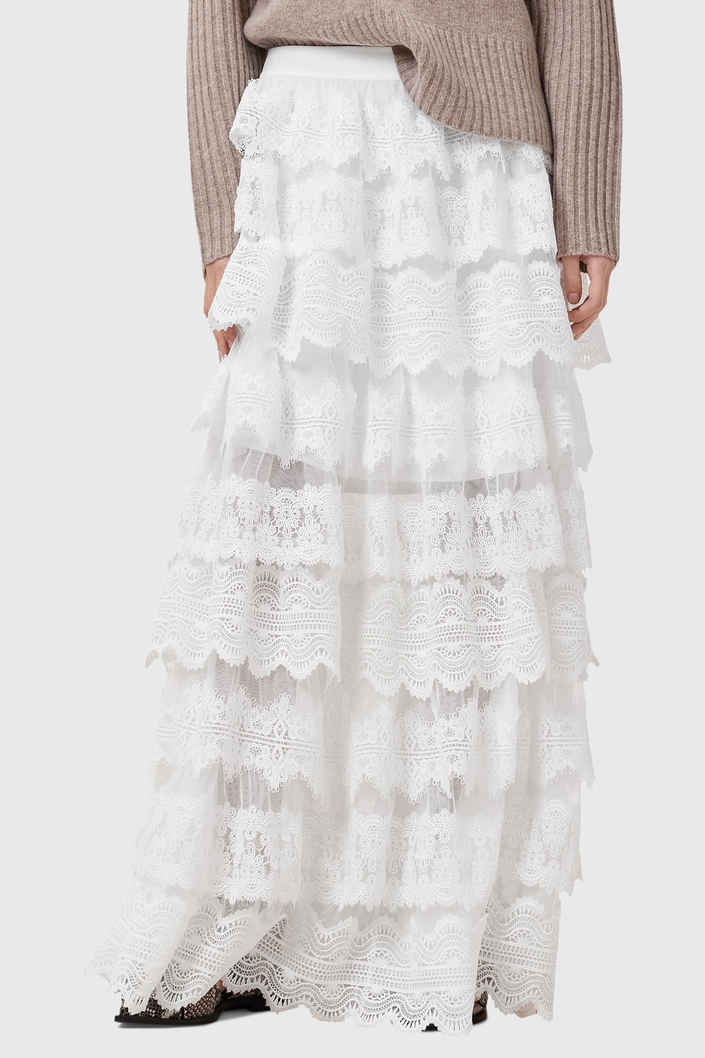 LIZI LACE MAXI SKIRT CHALK WHITE 3