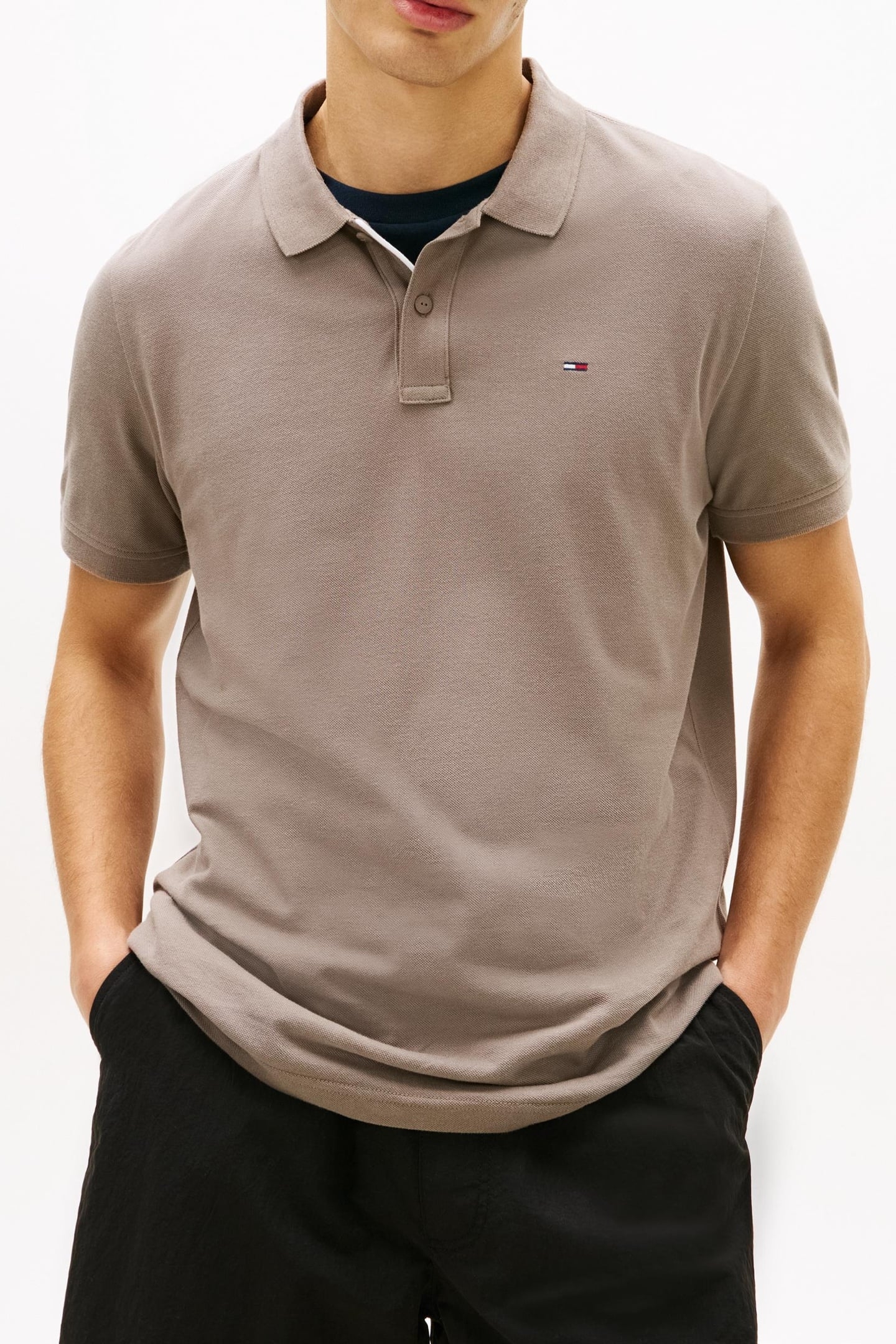 FLAG SLIM FIT PIQUE POLO SHIRT IVY MINK 1