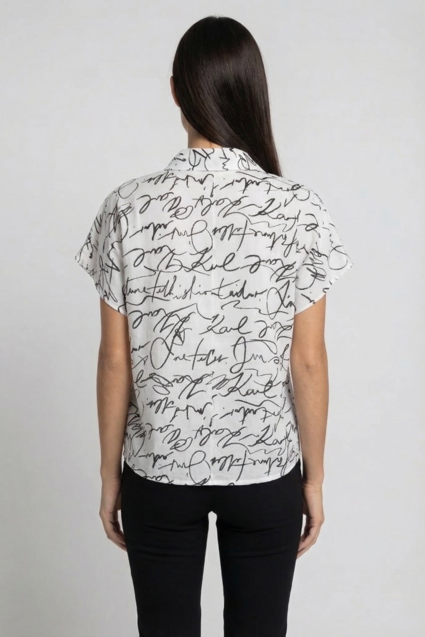 SCRIBBLE AOP COTTON VOILE BLOUSE 2