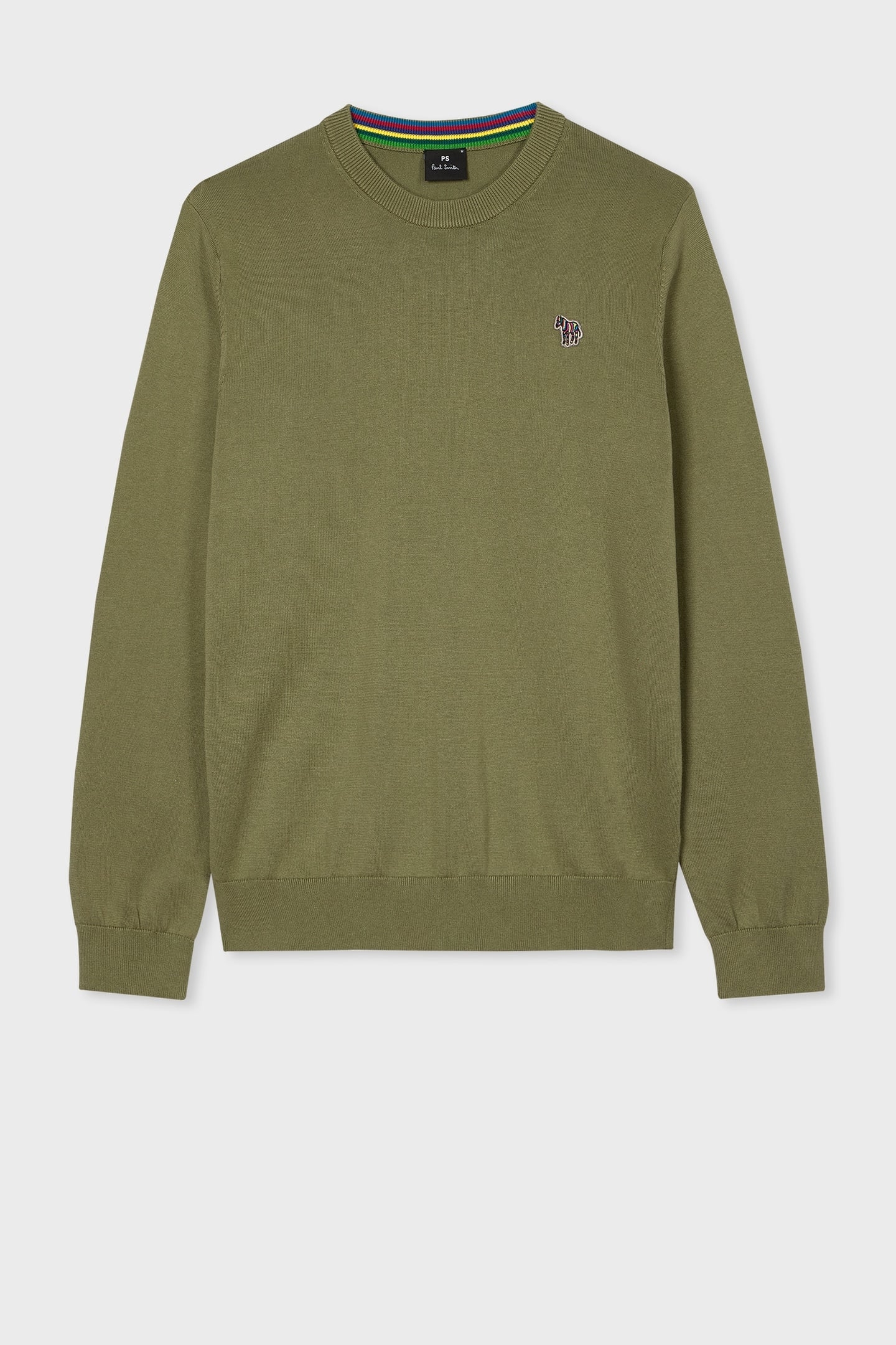 SWEATER CREW NECK ZEB BAD LT GREYISH GREEN 1