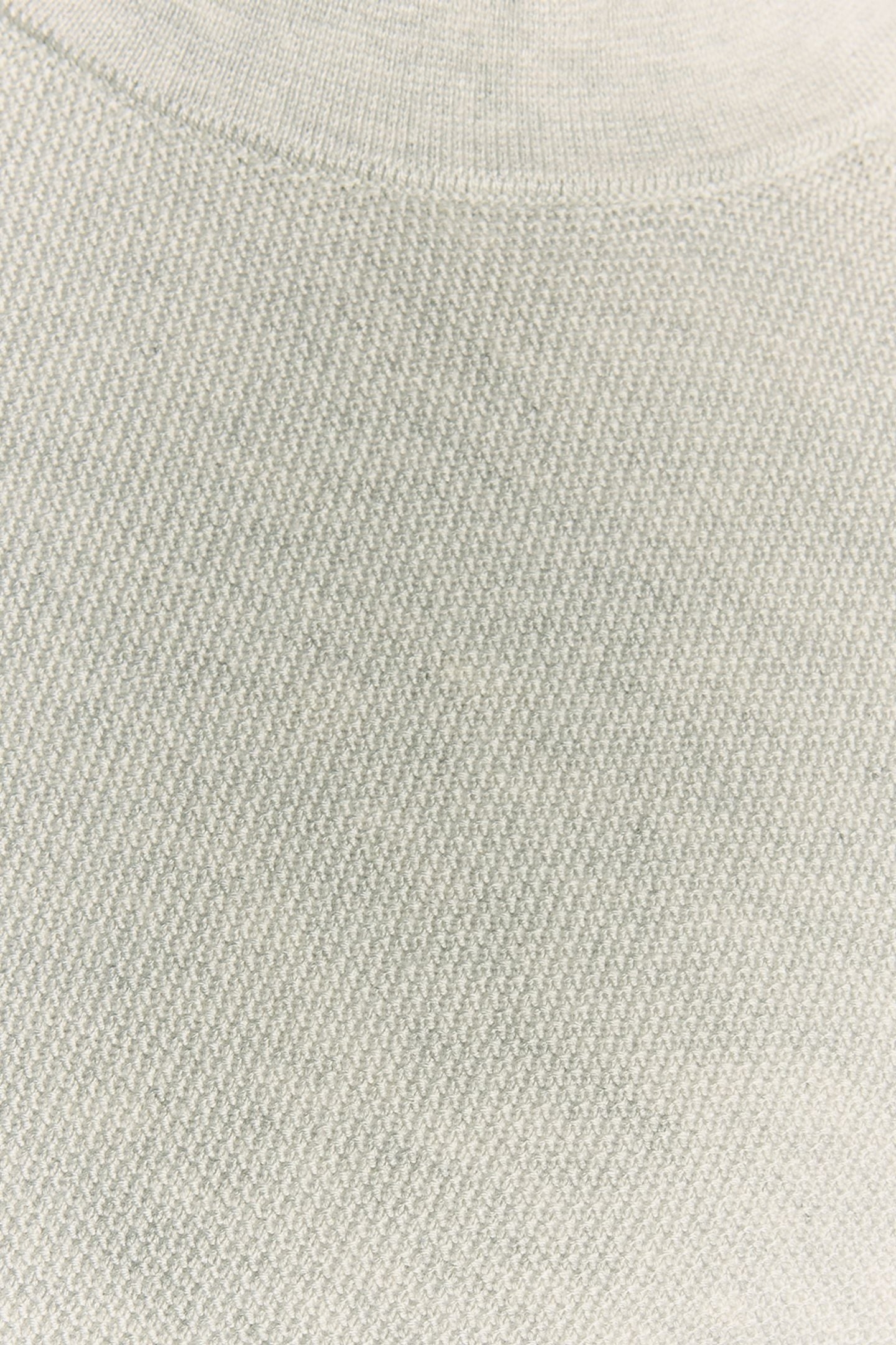 PIQUE MOCK NECK JUMPER LIGHT GREY MARL 6