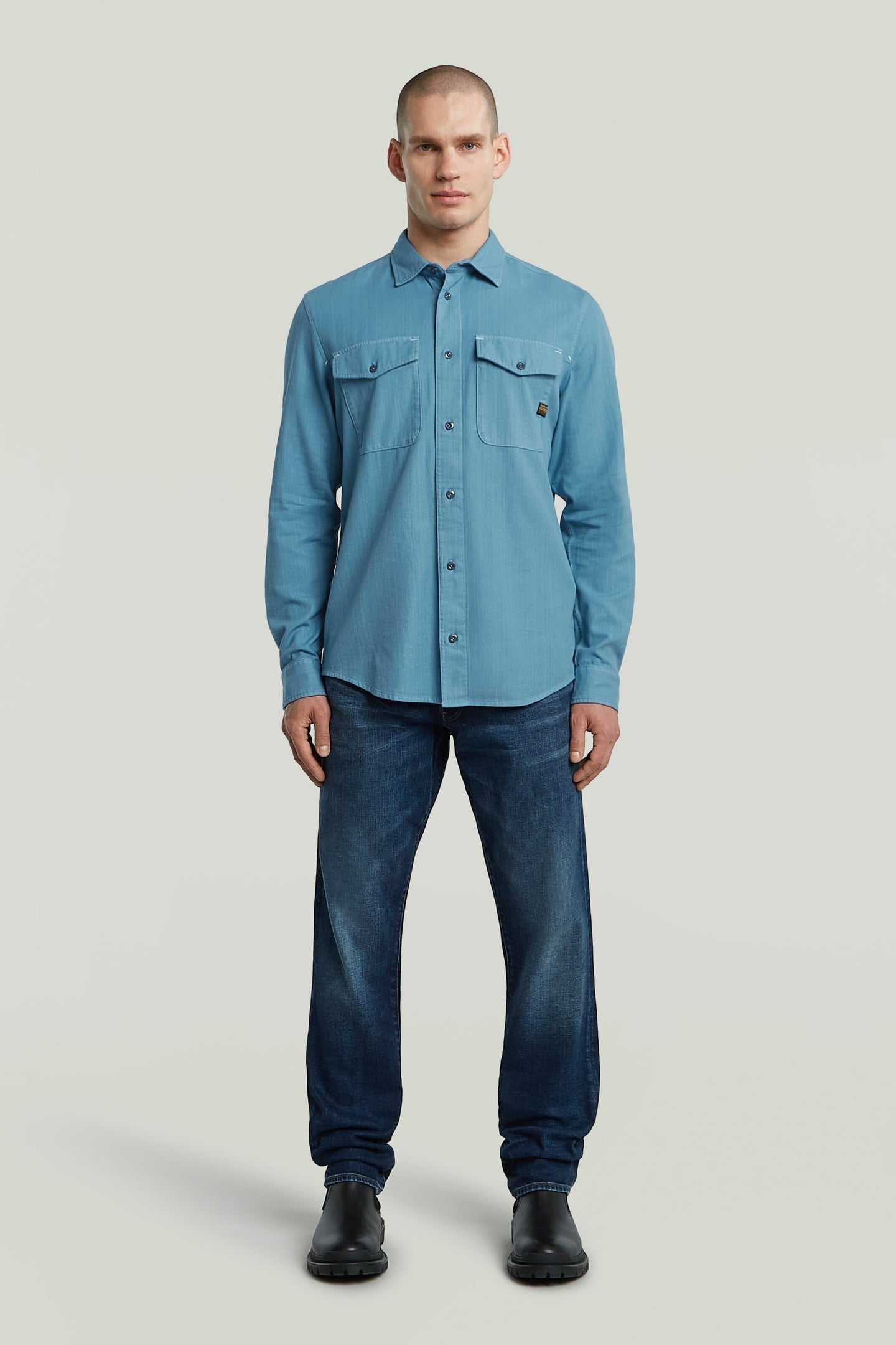 MARINE SLIM SHIRT L\S NIAGARA GD 1