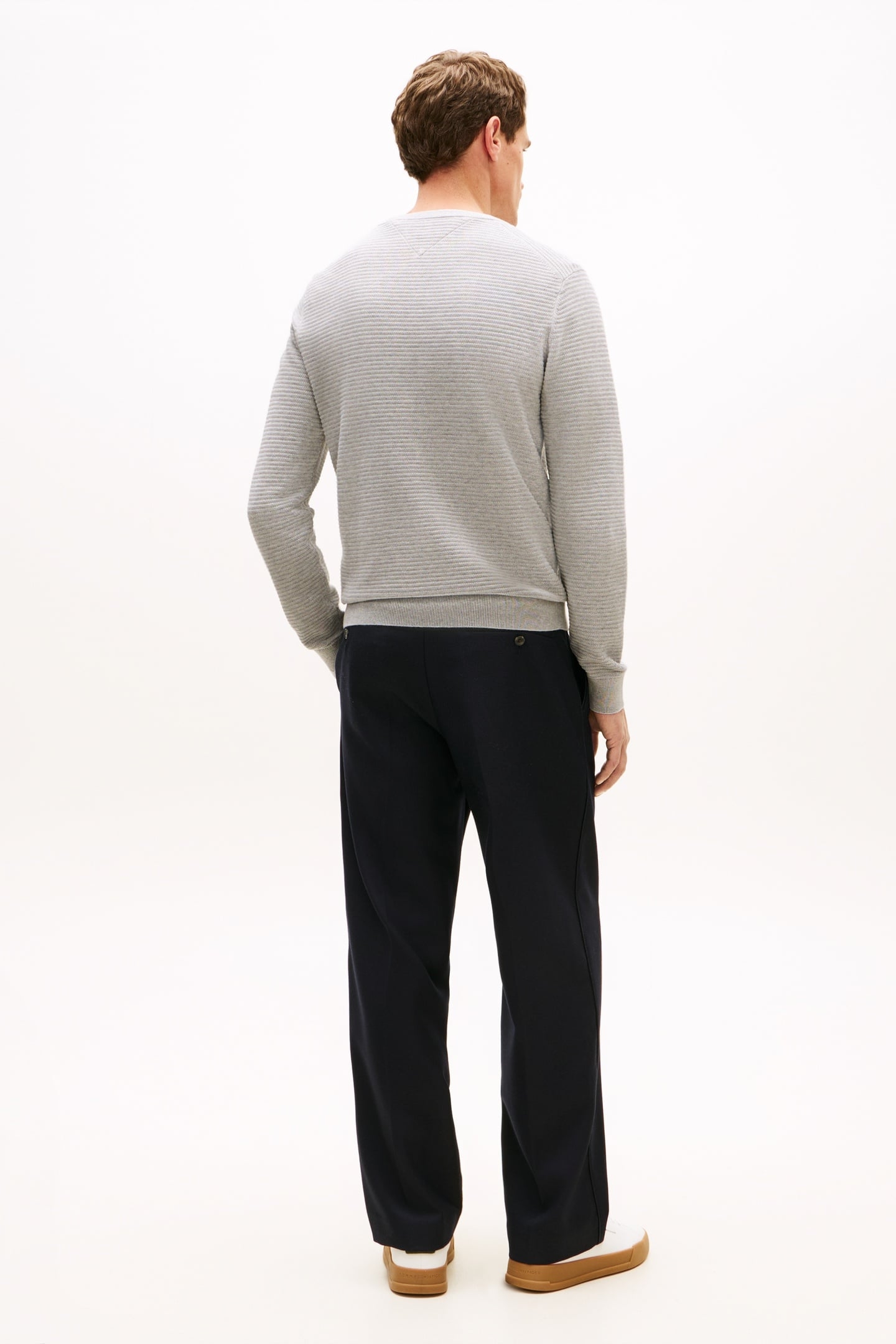 SEASONAL STRUCTURE CREWNECK LIGHT GREY HEATHER 3