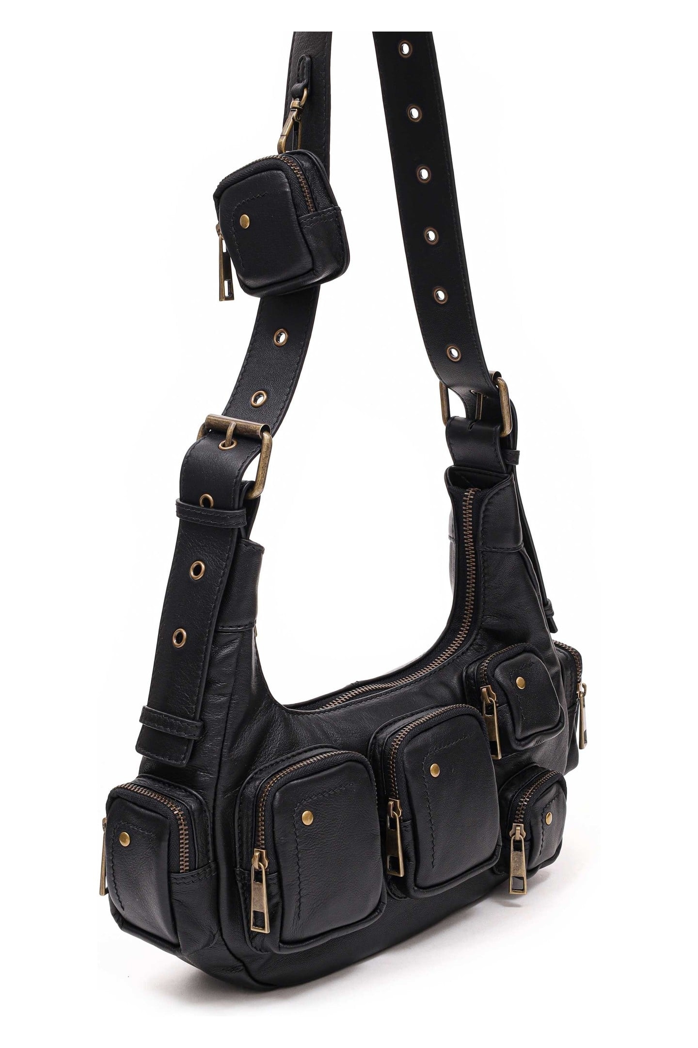 SALLY SMALL POCKET SHEEP BLACK W. GOLD 4