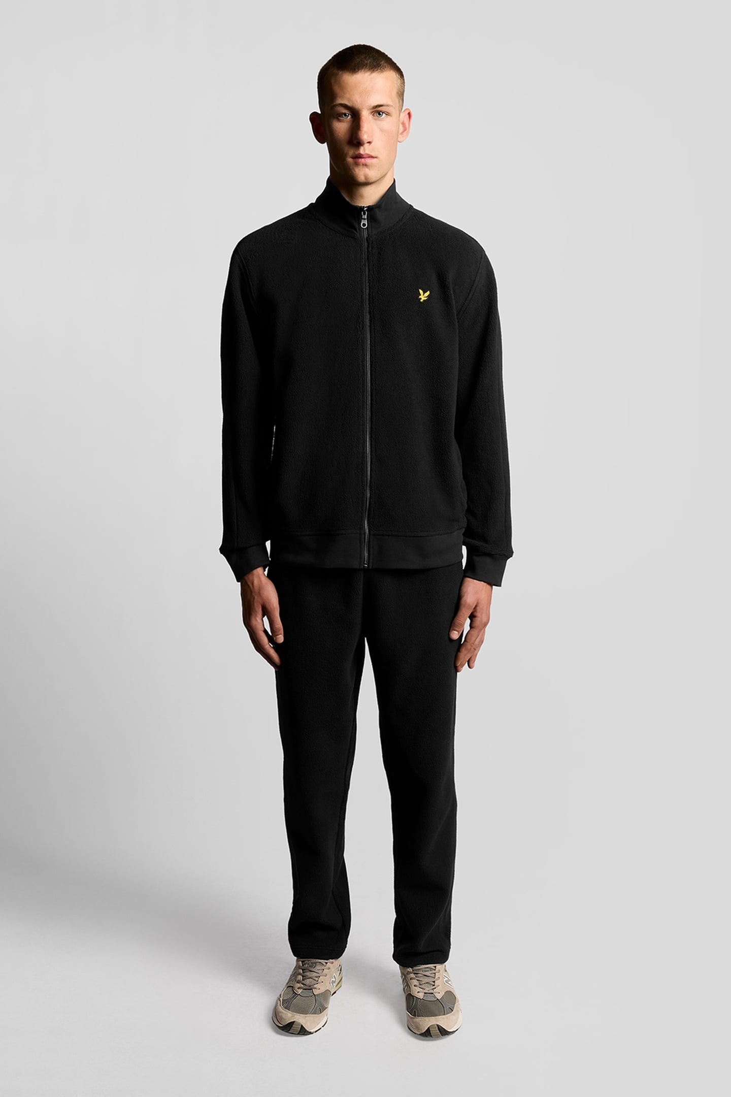POLAR FLEECE TRACK JACKET JET BLACK 1