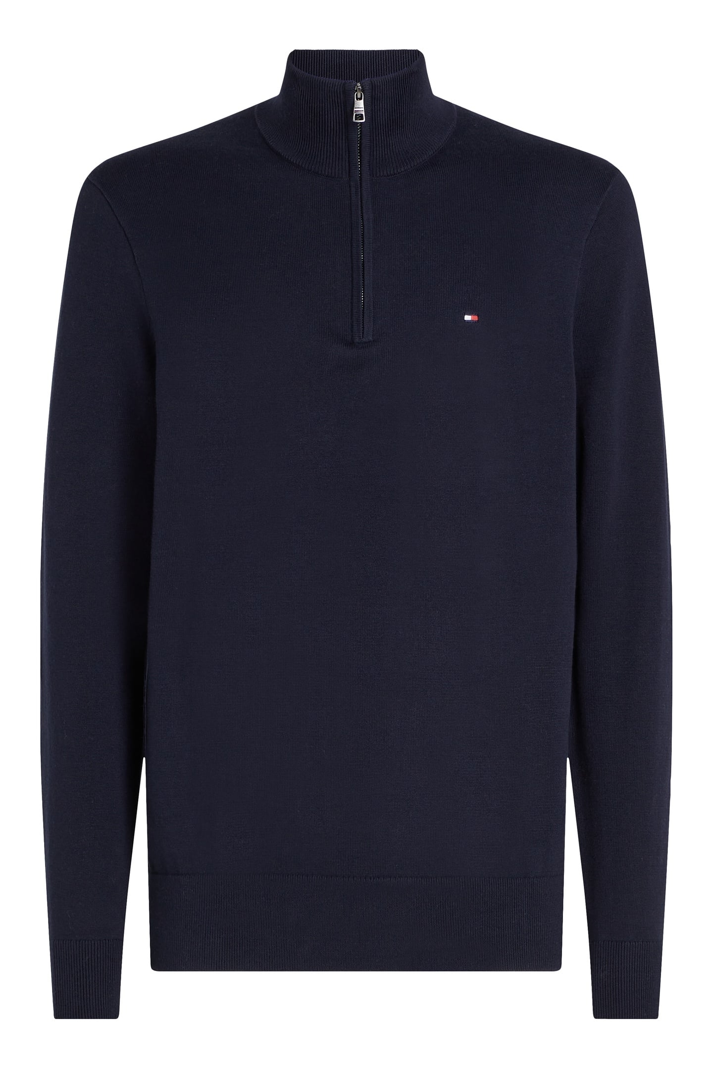 ESSENTIAL COTTON HALF ZIP NAVY BLUE 4