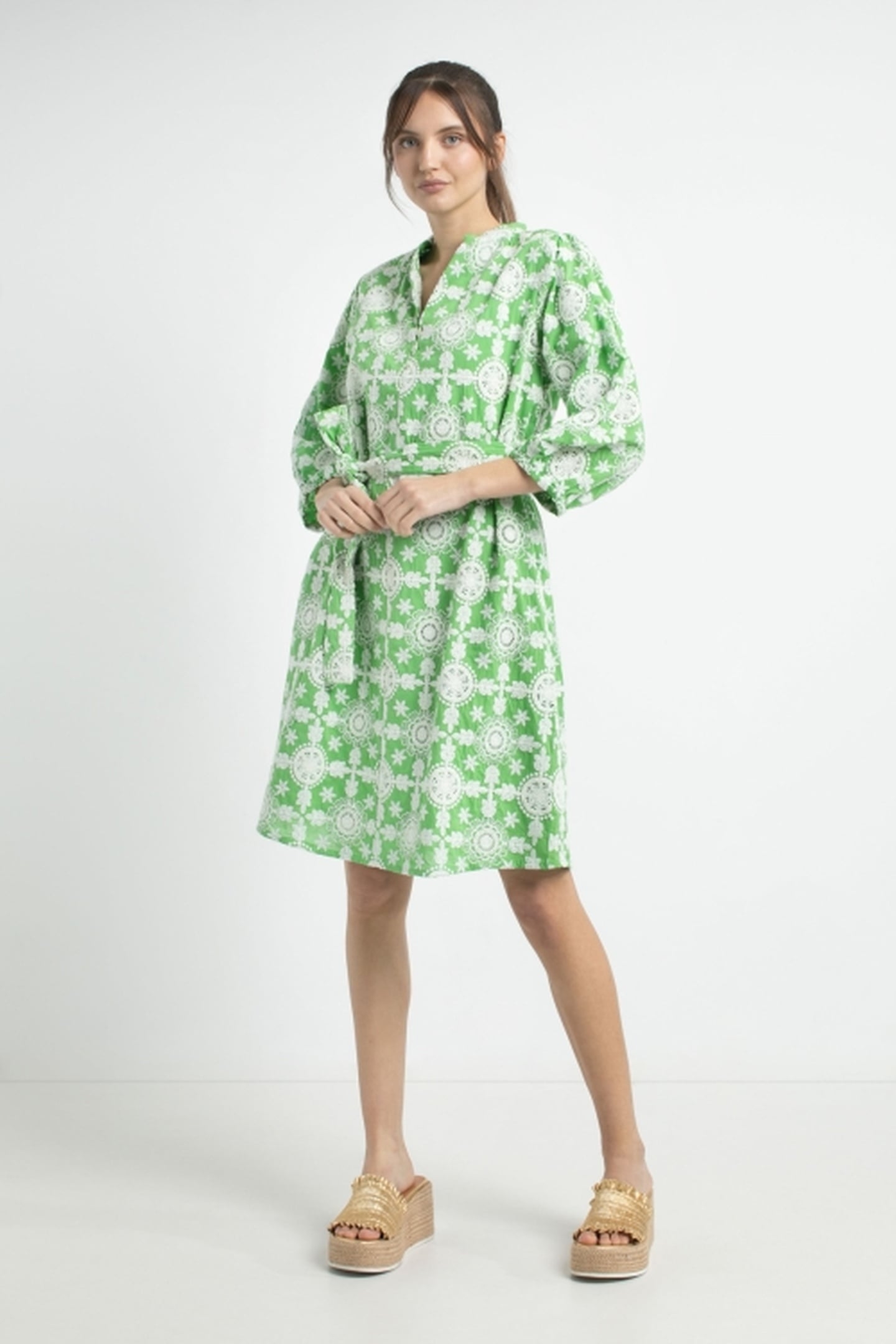 DJENNA DRESS PARROT GREEN 1