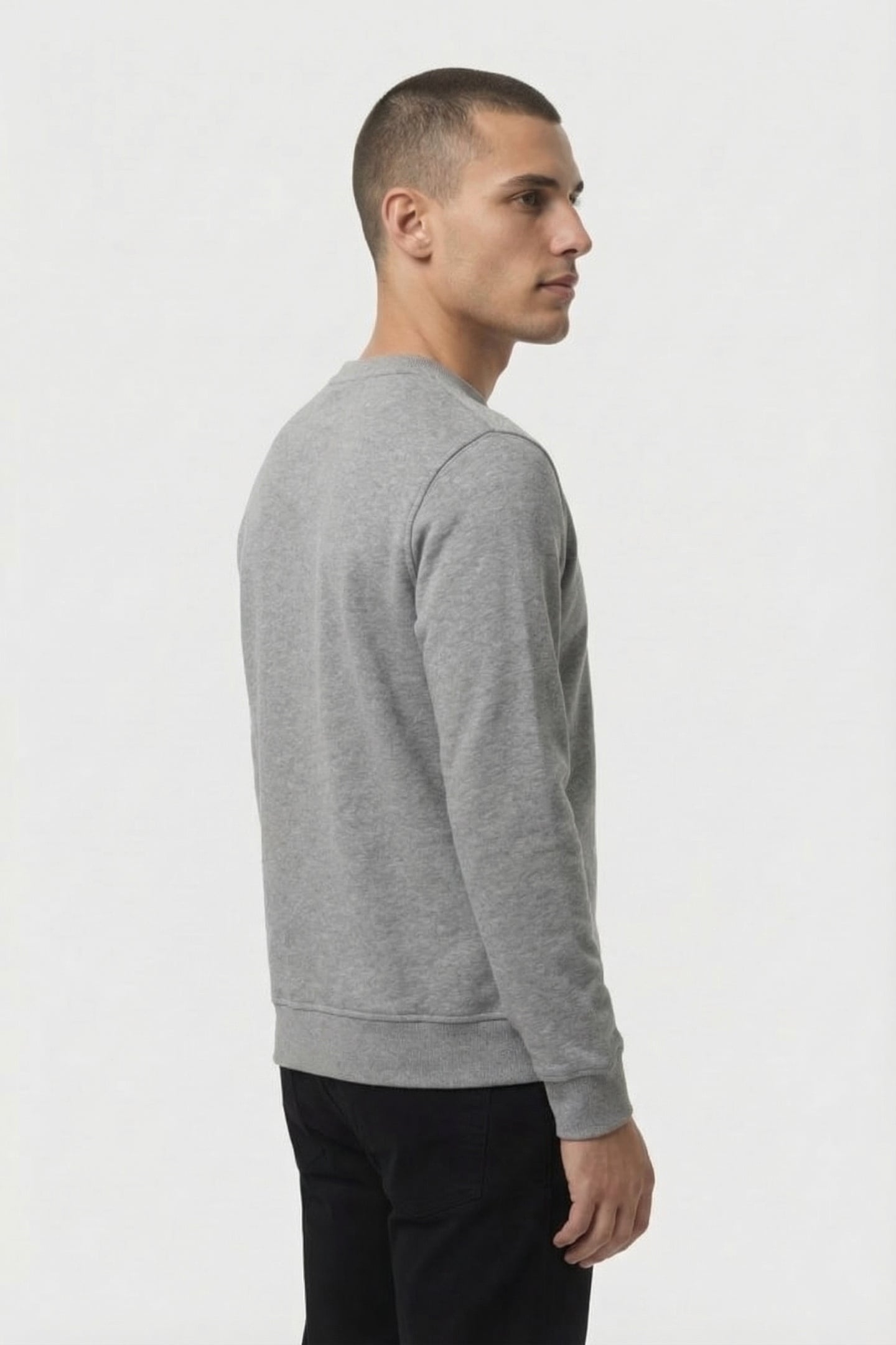 DARKGREY MELANGE SWEAT CREWNECK 3