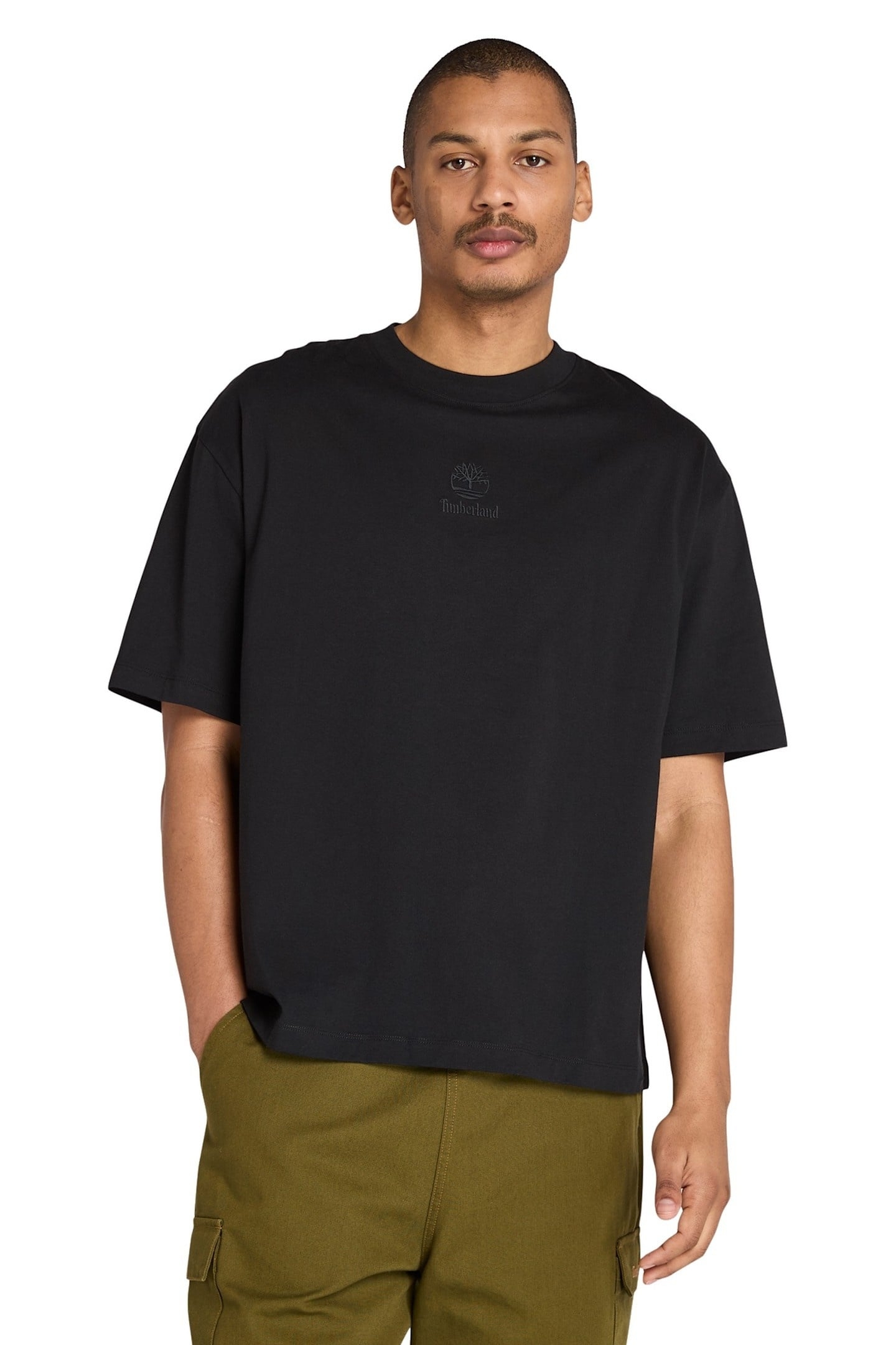 HAMPTHON TONAL STACK LOGO TEE BLACK 1