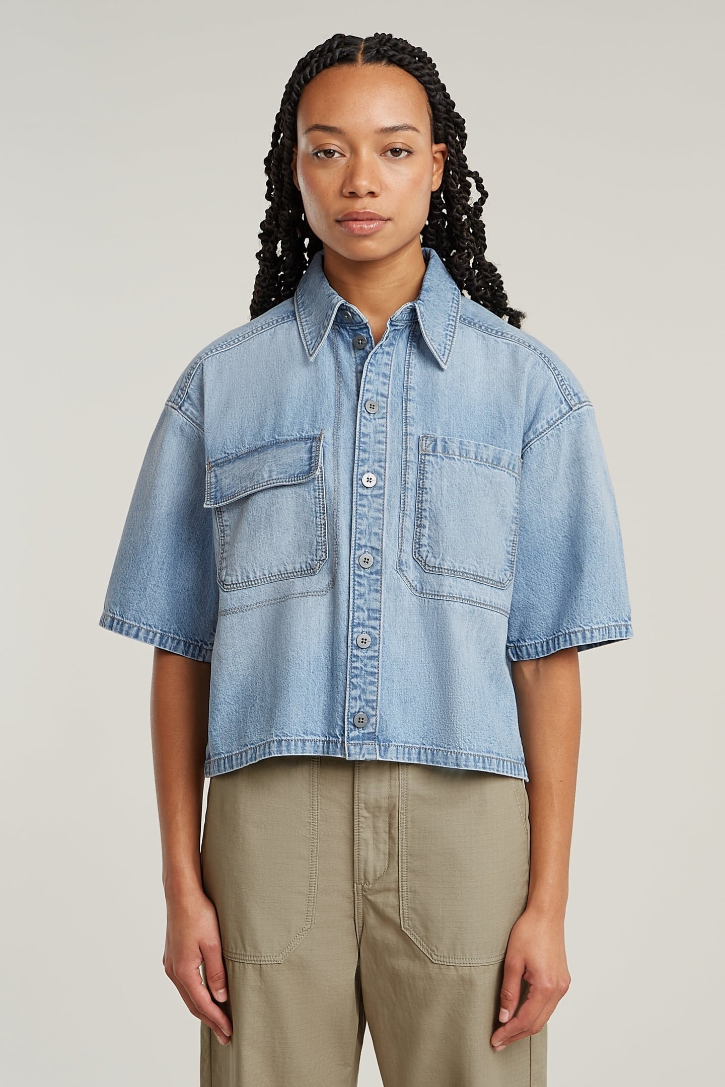 REMIX SHIRT S\S SUN FADED BLUE MIST 2