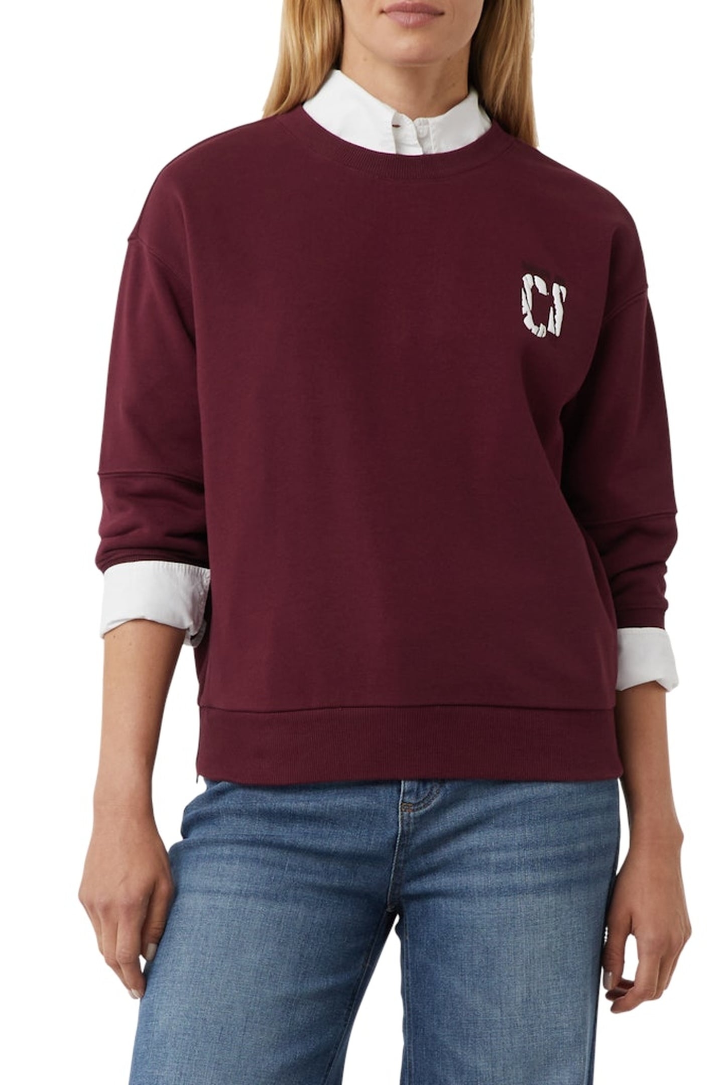 COMMA SWEATERS BURGUNDY 1