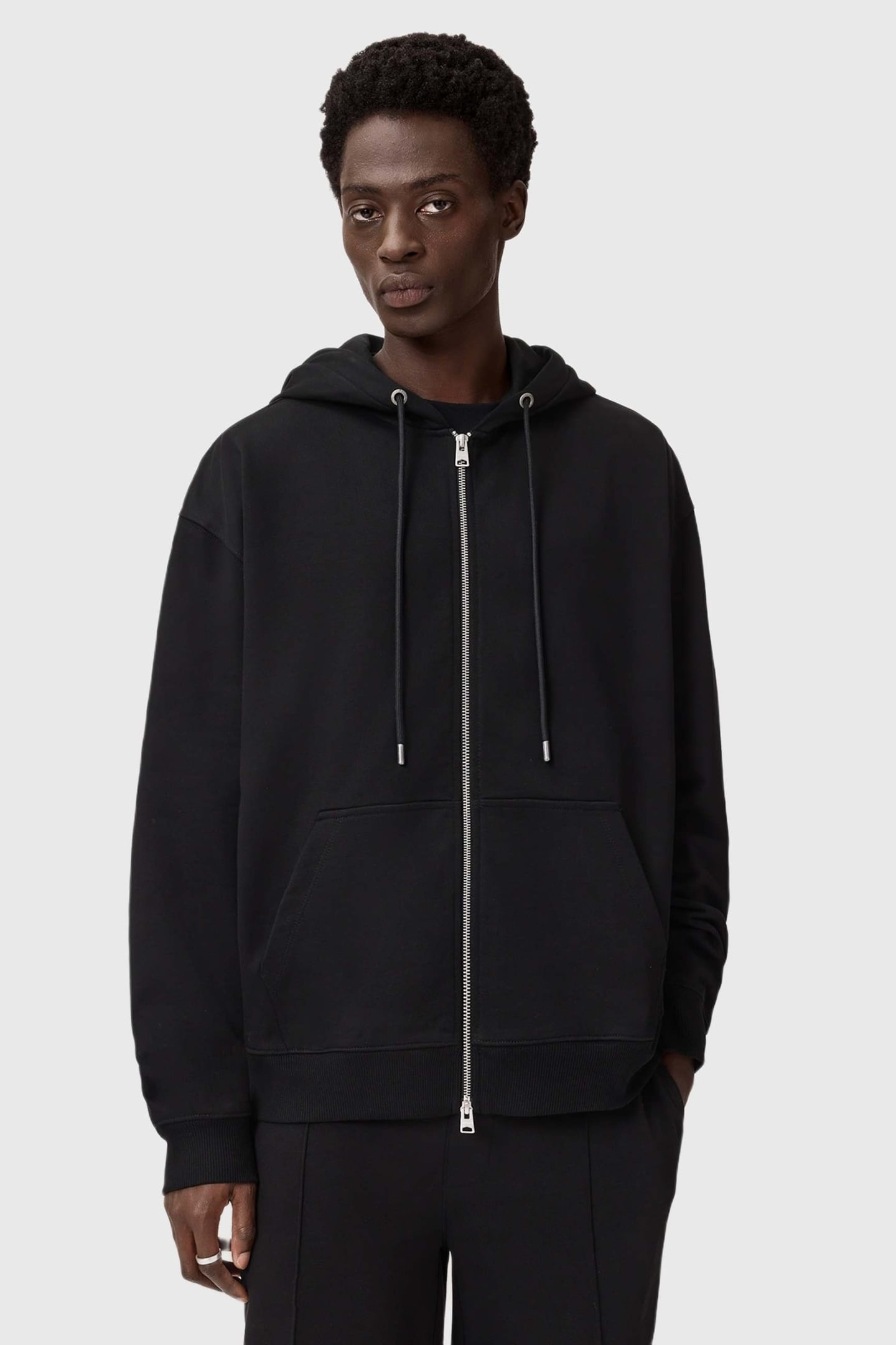 MILO ZIP HOODY JET BLACK 1