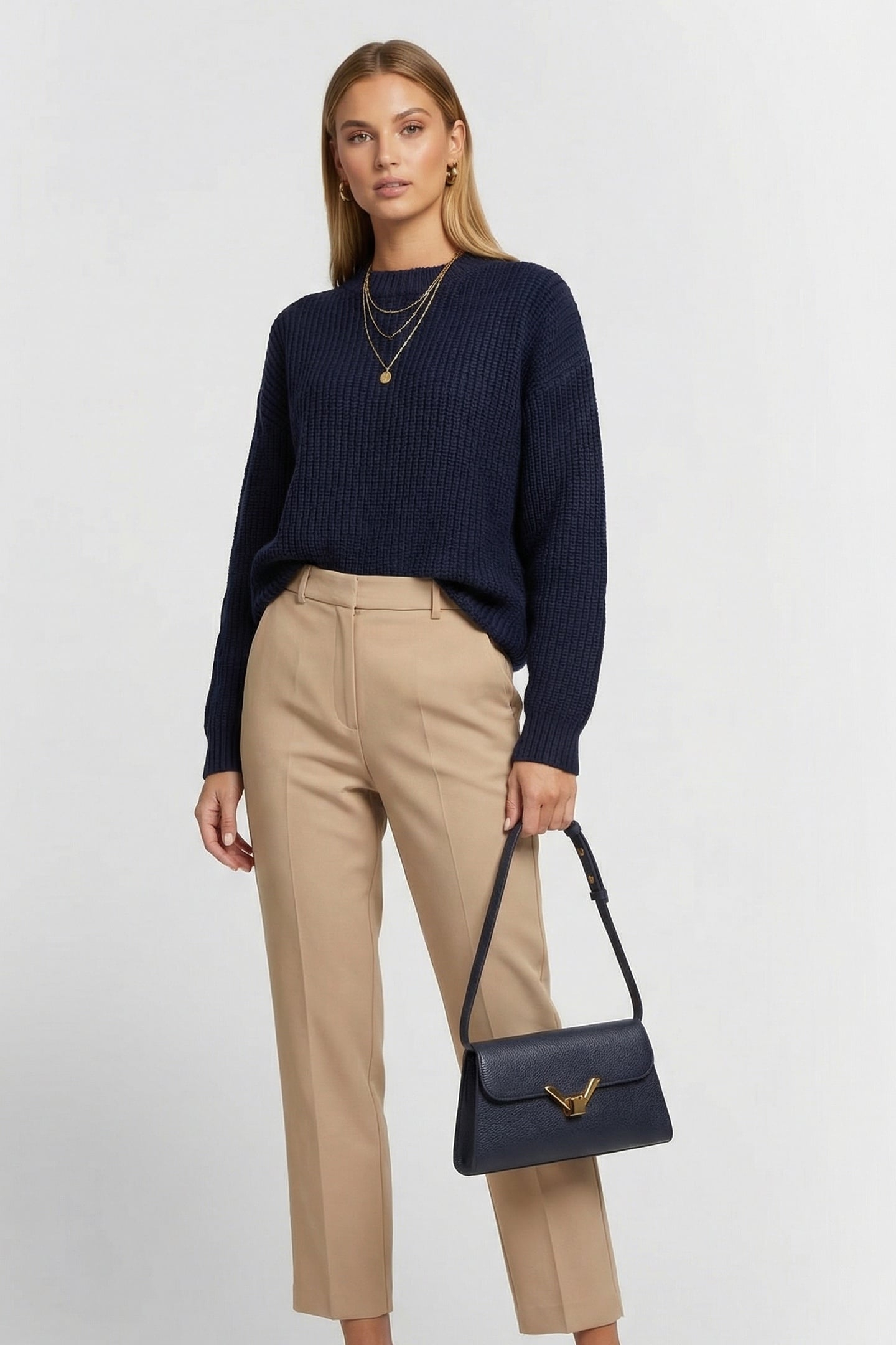 RECTANGLE SHOULDER BAG IN MIDNIGHT BLUE 1