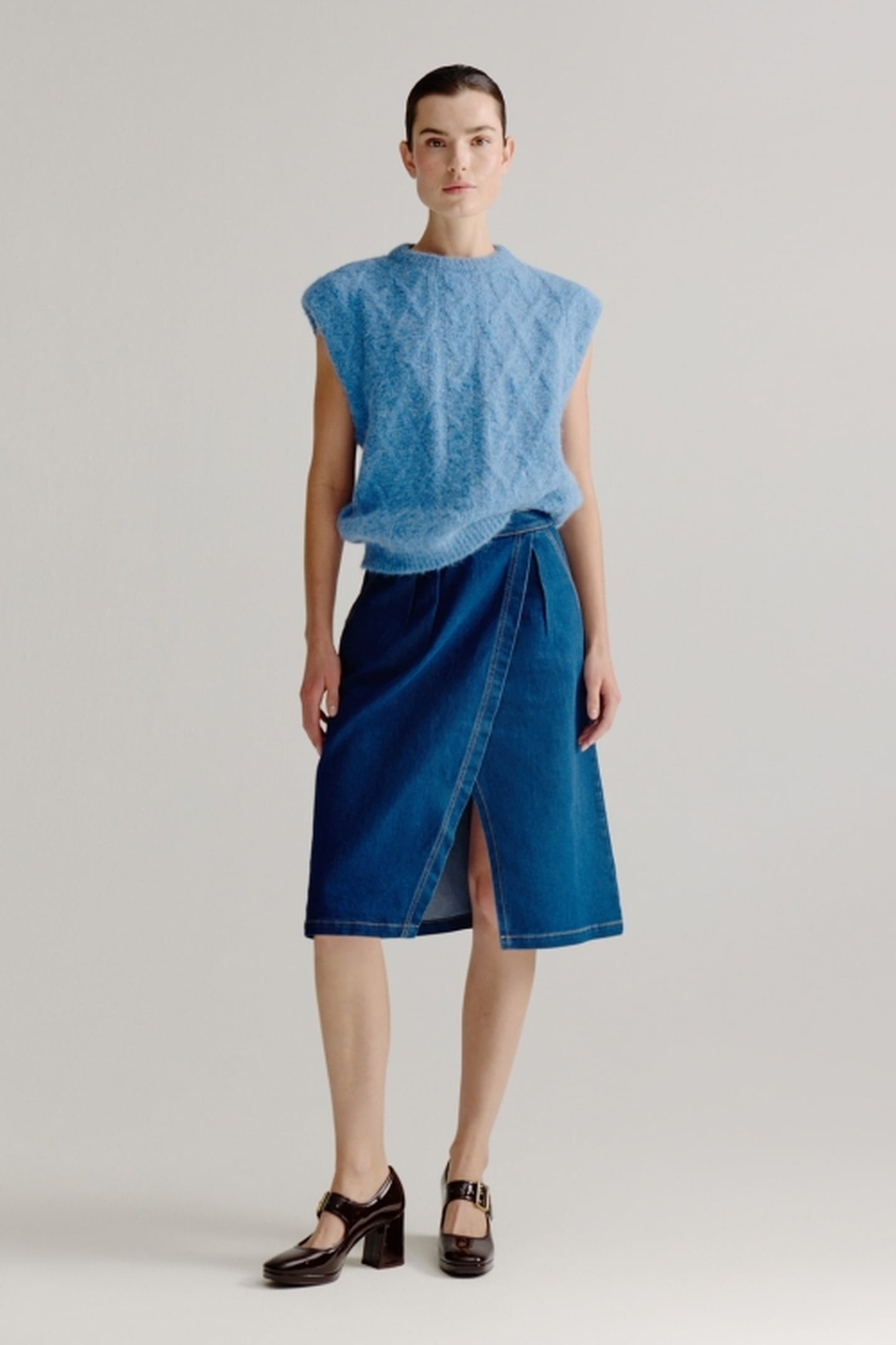 LIANNE SKIRT MID BLUE JEANS 1