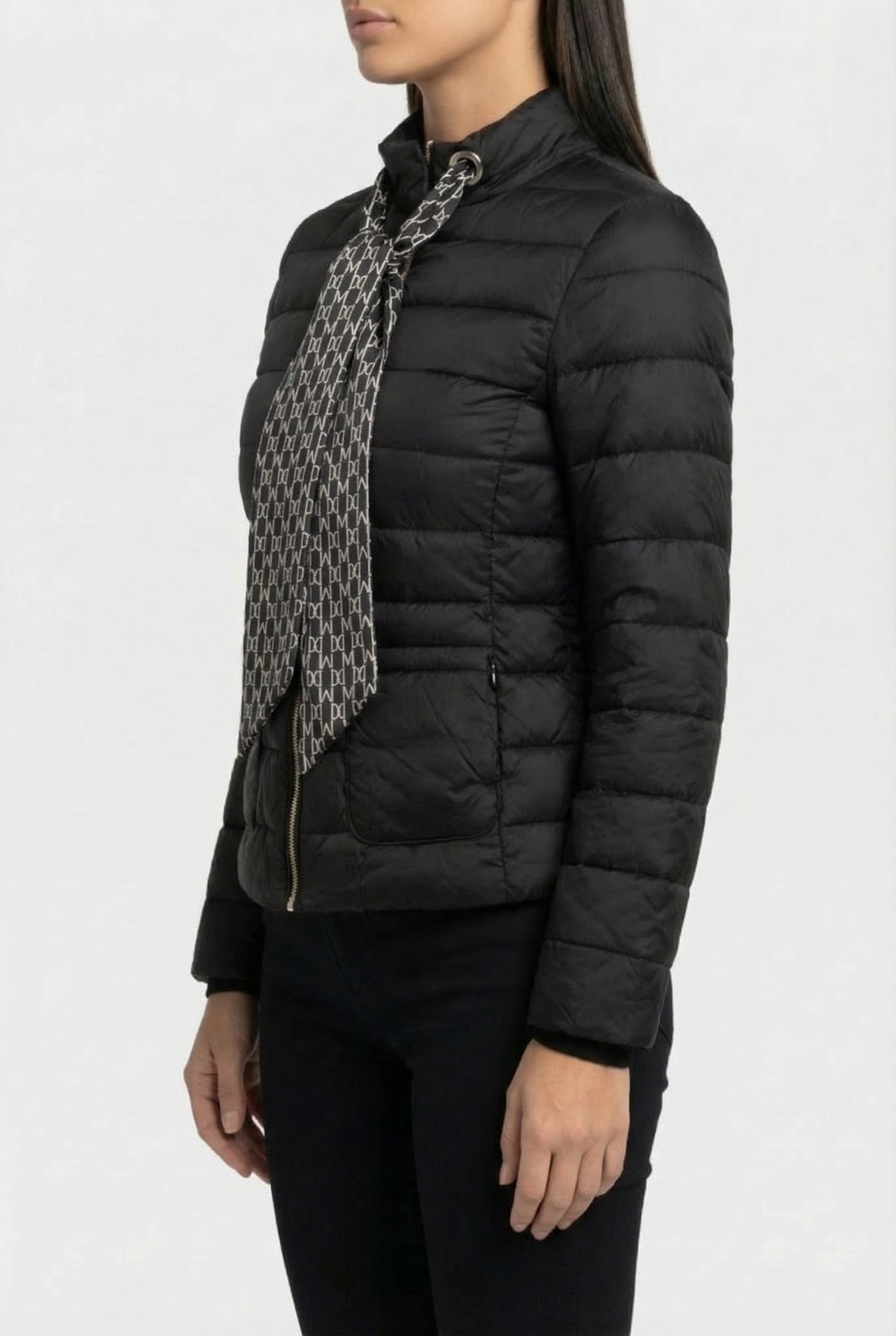 MARCIANO BY GUESS AVERY PADDED SCARF J JET BLACK A996 3