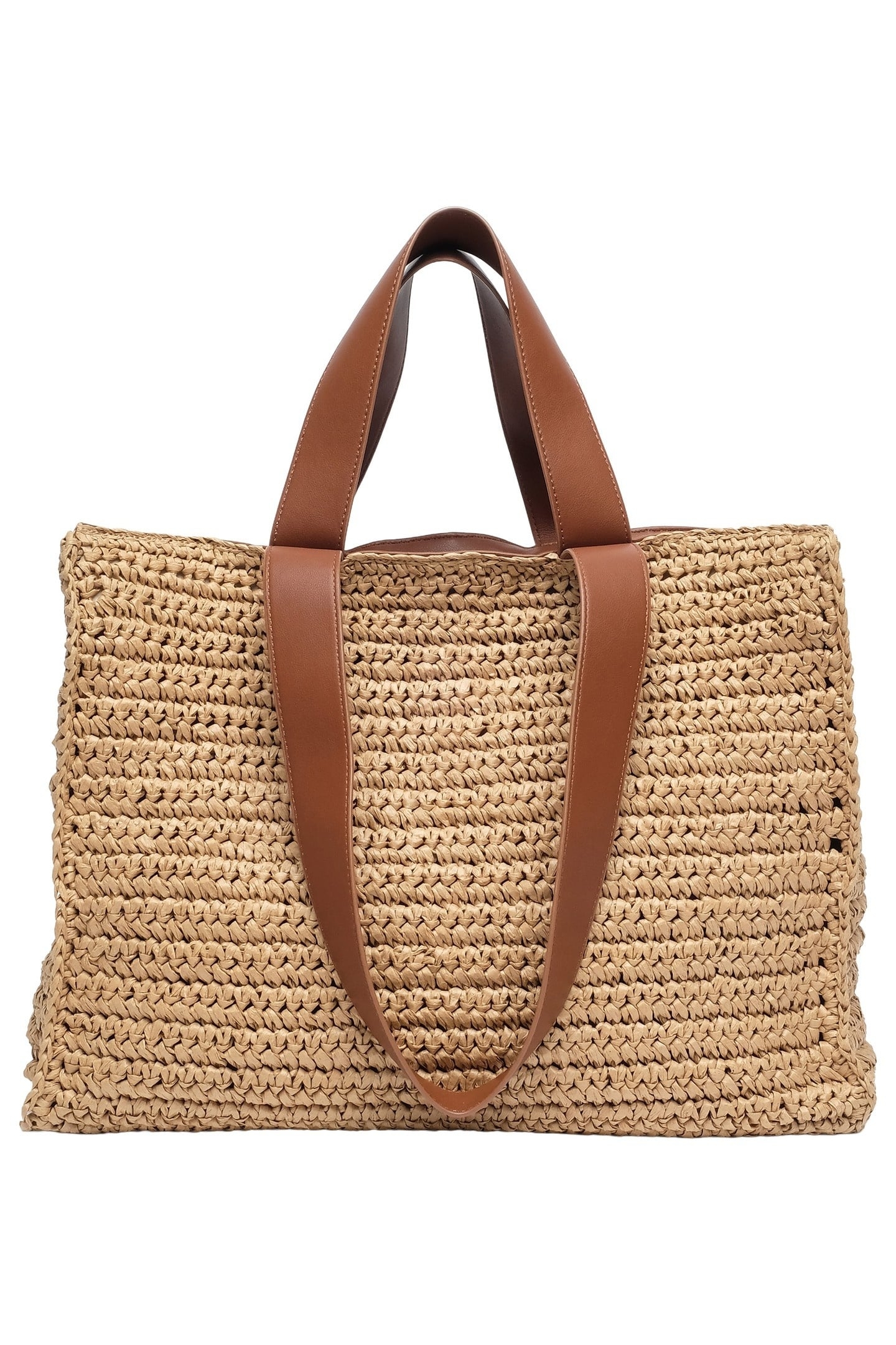SHOPPER RAFFIA LIGHT BROWN 2