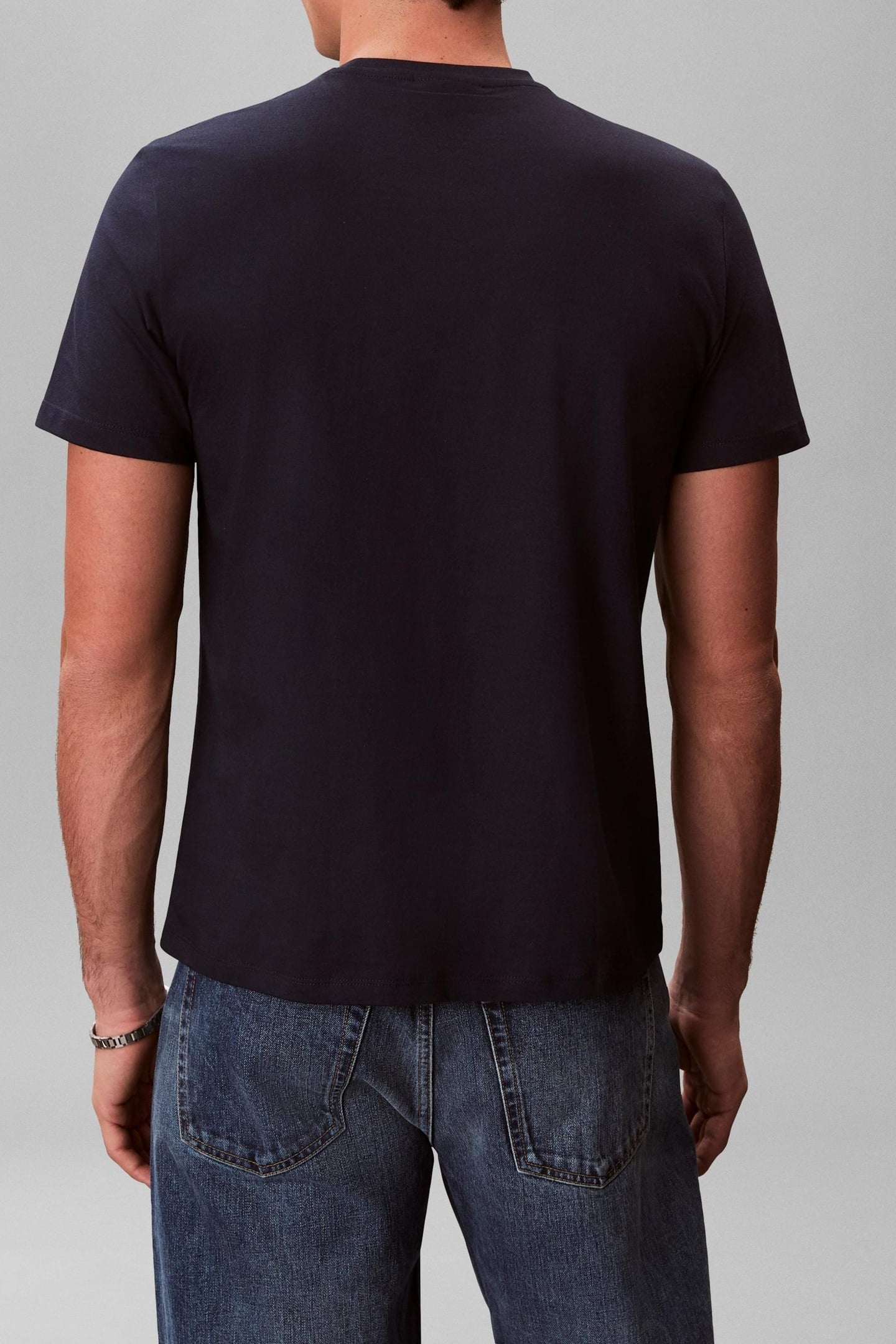 SS CLASSIC MONOGRAM TEE DARK SAPPHIRE/BRIGHT WHITE 4