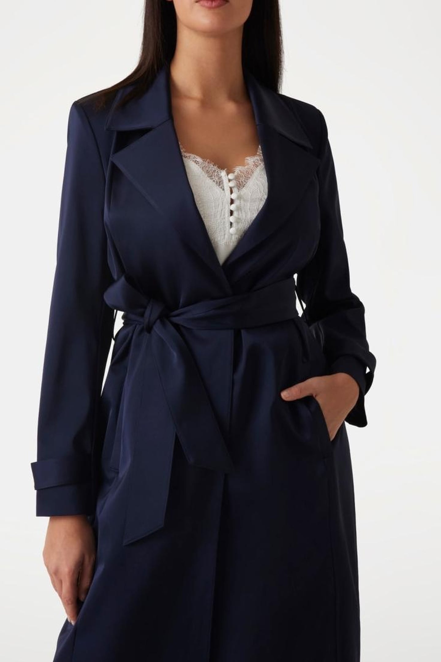 MARCIANO BY GUESS ELEONOR TRENCH NOCTURNAL NAVY 2