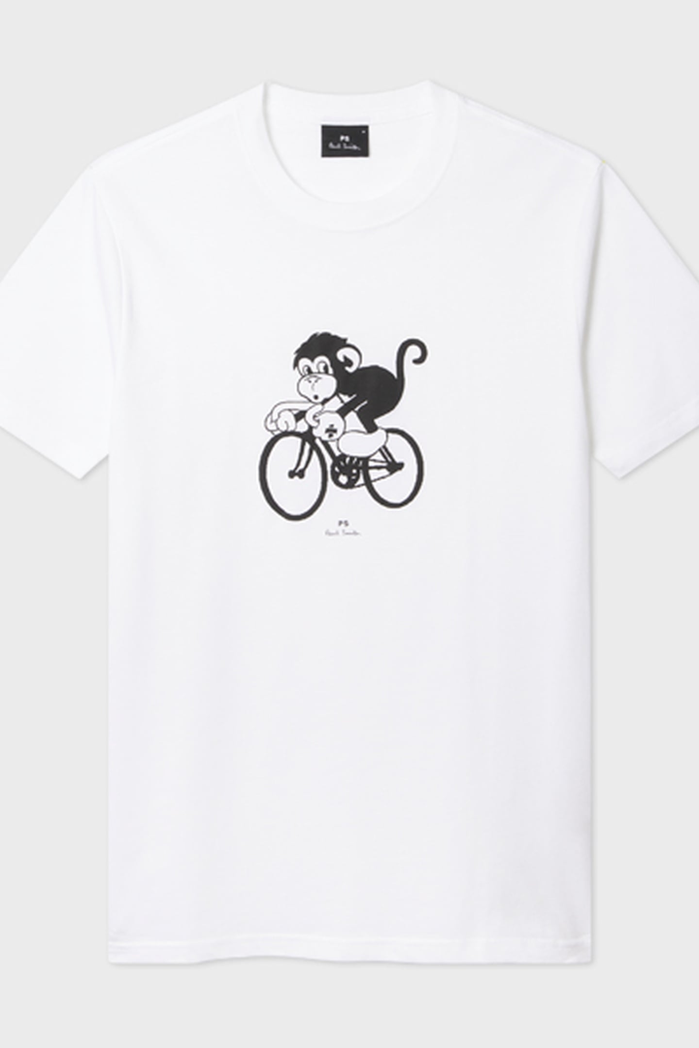 SLIM FIT TSHIRT BIKE MONKEY WHITE 3