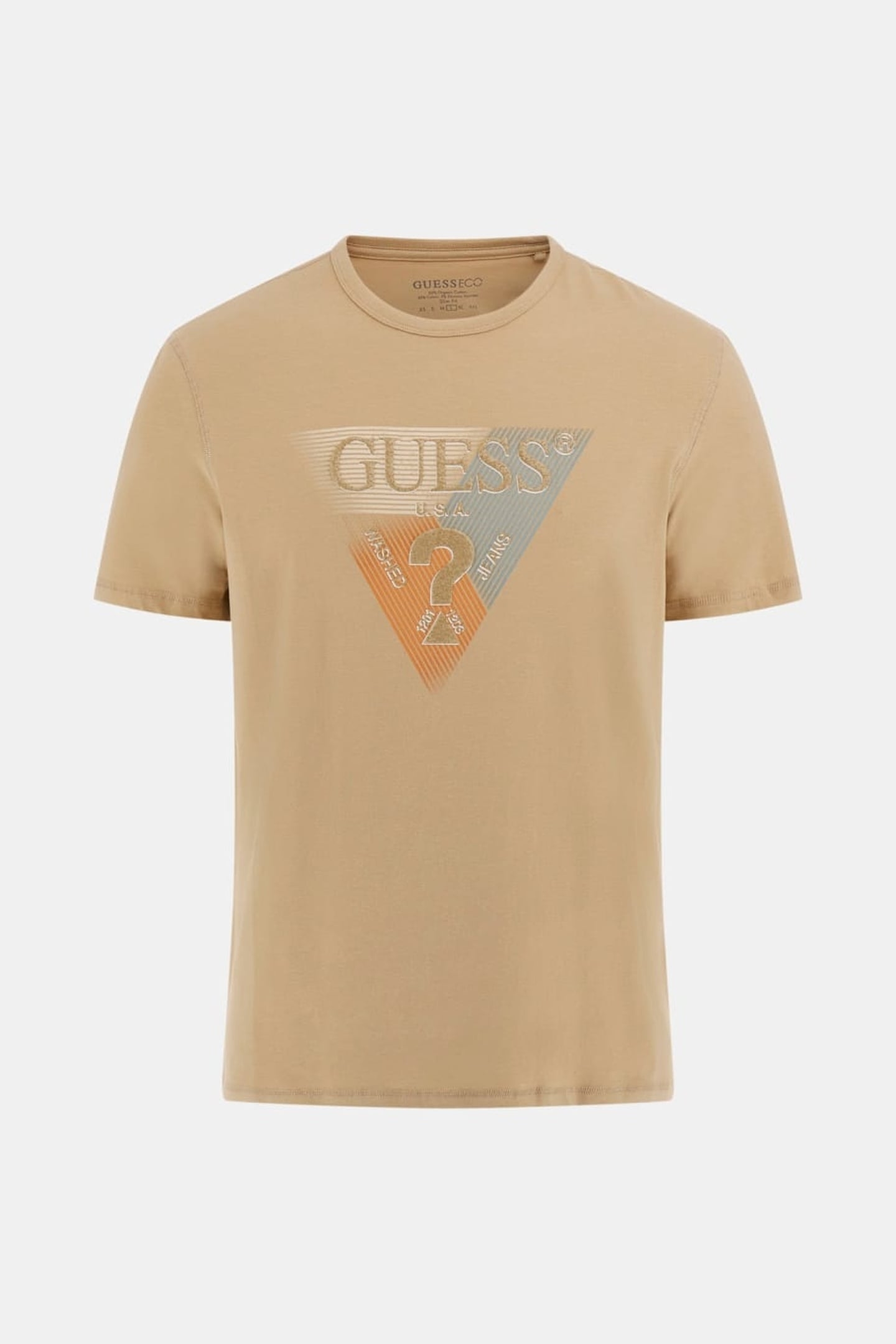 GUESS ECO SS CN GUESS TRIANGLE TRAVERTINE SAND 1