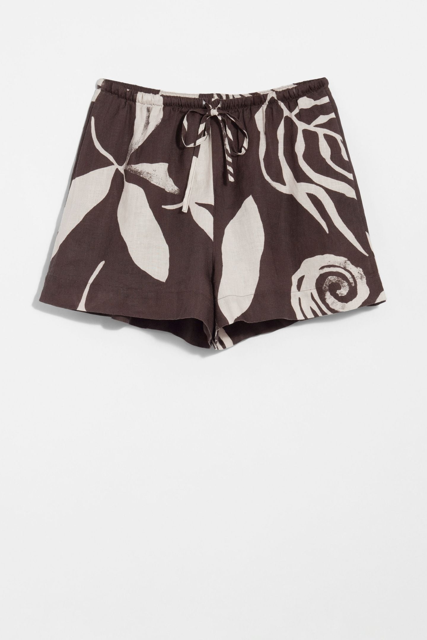 NADIA LINEN SHORTS BROWN 3