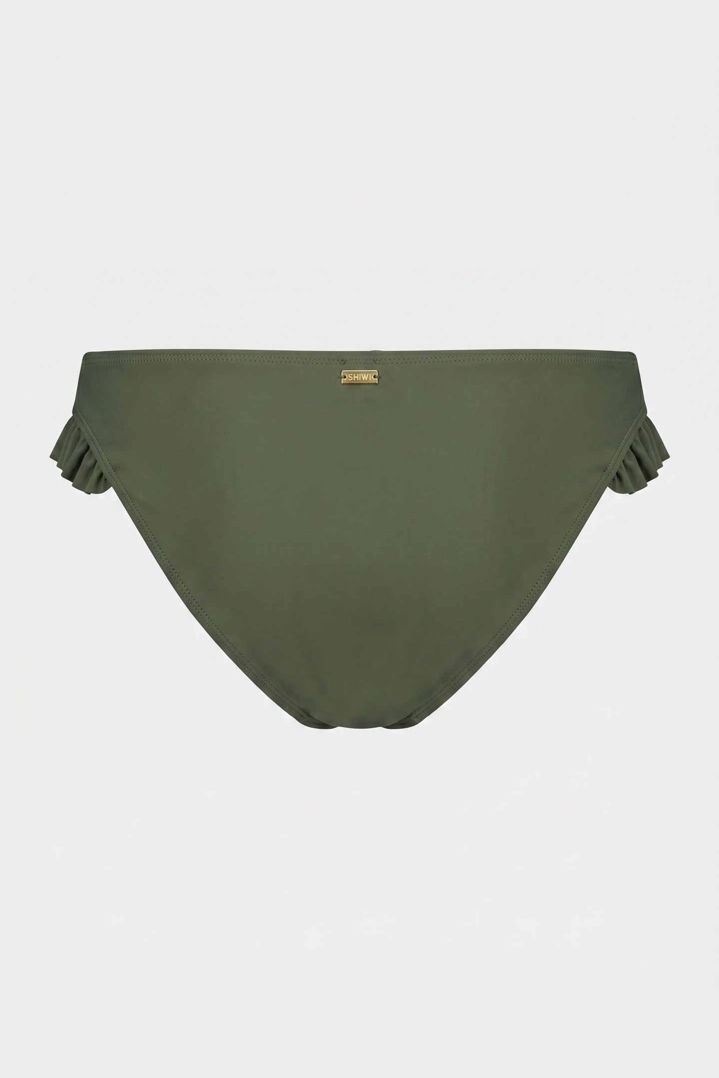 CLASSIC RUFFLE BIKINI BOTTOM OLIVE GREEN 3