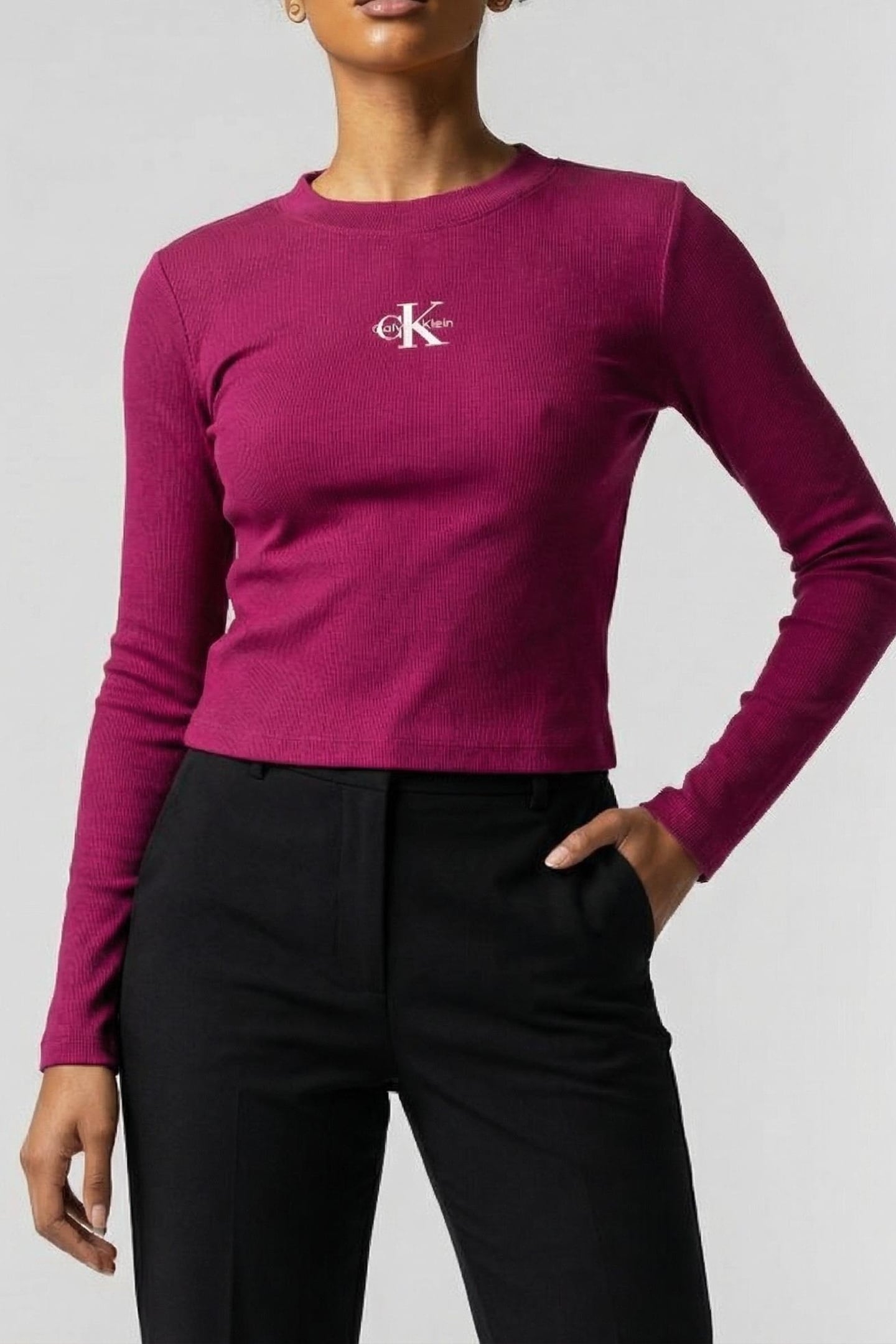 LS MONOLOGO BABY TEE BERRY GLAZE 1