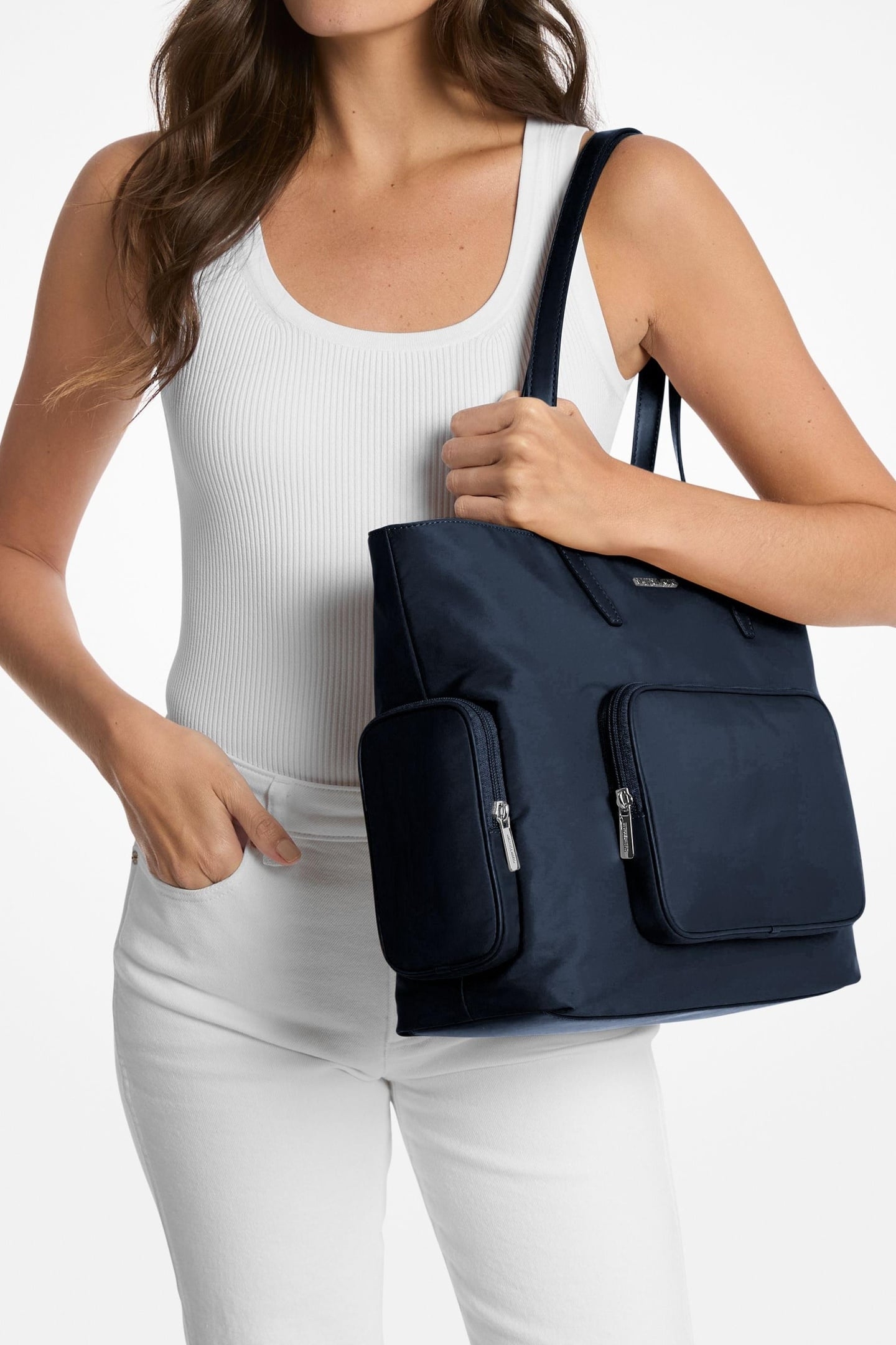 LARGE NYLON TOTE BAG NAVY 3