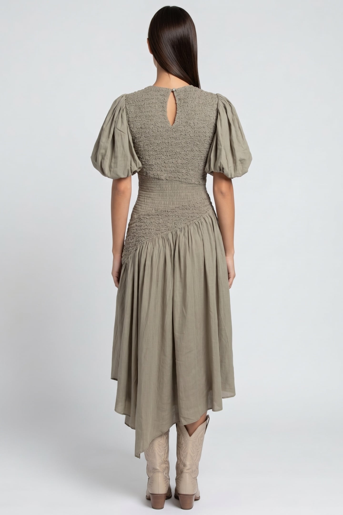 TRINA DRESS KHAKI 2