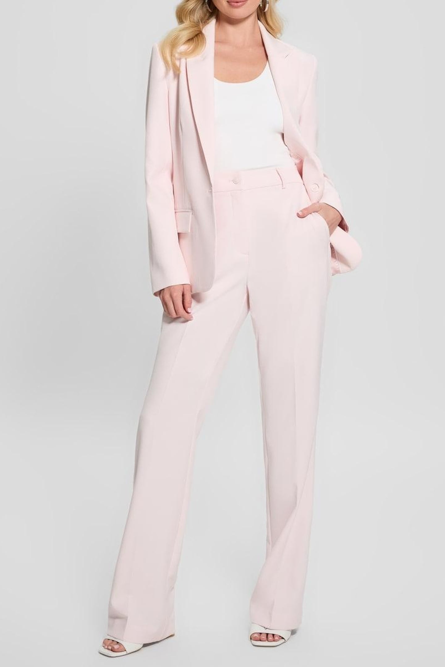 GUESS ECO NEW CARLA CREPE PANT LOW KEY PINK 3