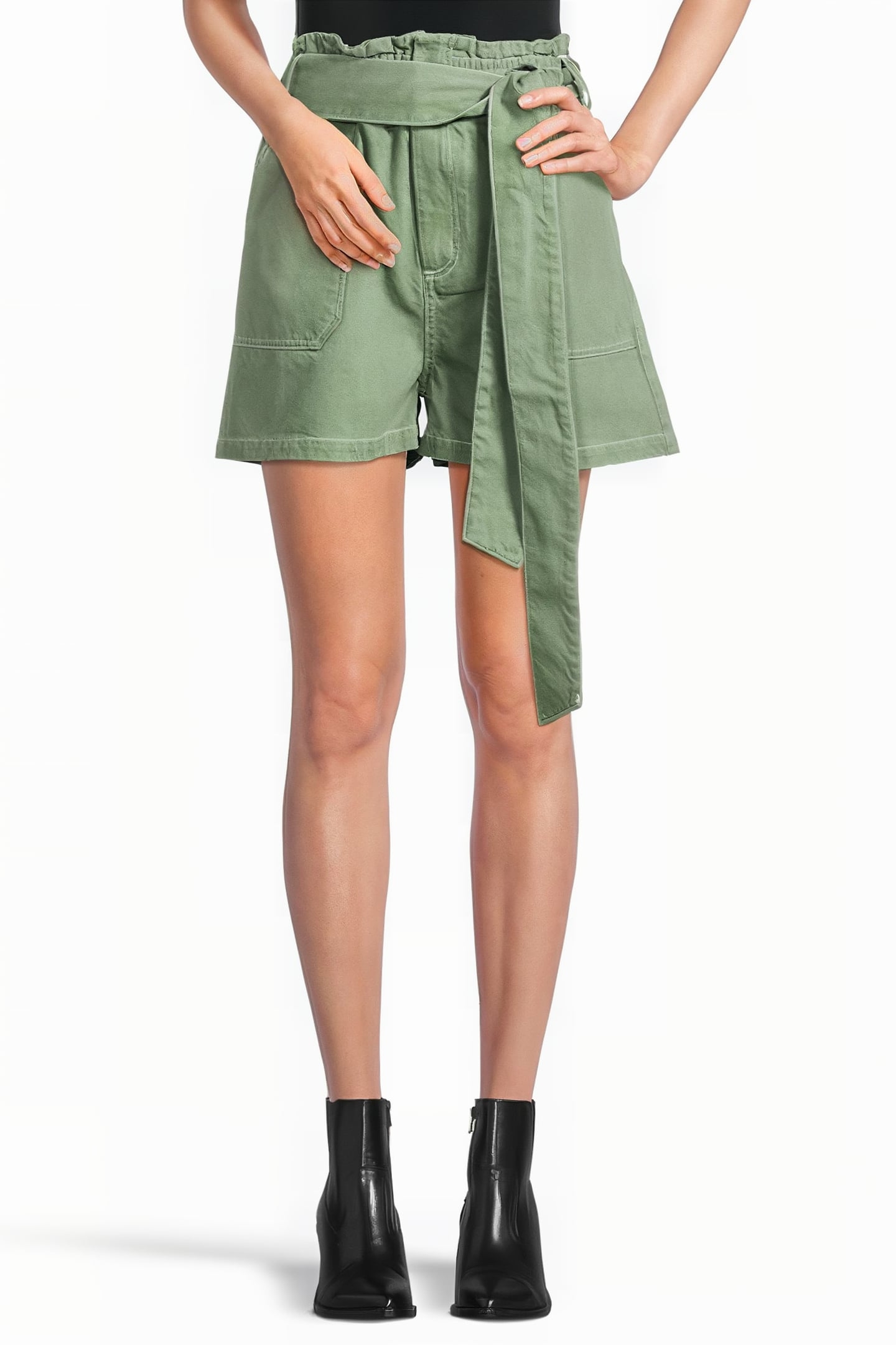 BELLS UTILITY PAPERBAG SHORT WOMEN ARMY 3