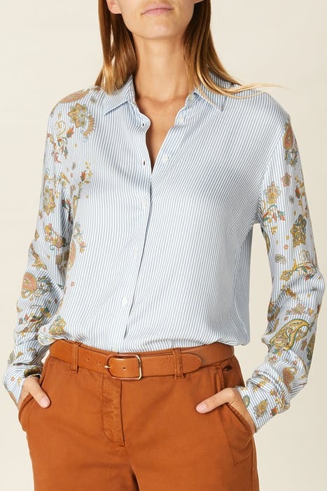 CLASSIC VISCOSE SHIRT BLUE W90209 1