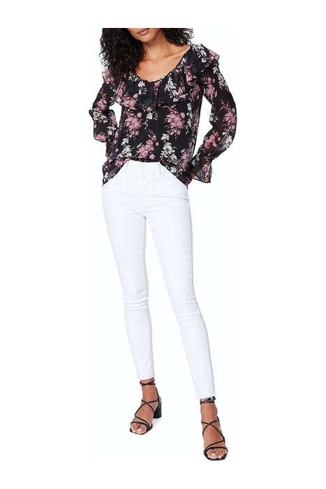 PERSEPHONE BLOUSE BLACK MULTI - MORRISON FLORAL 3