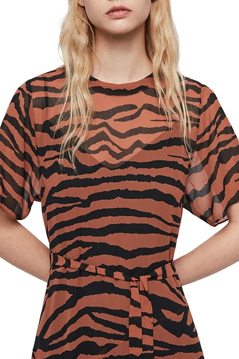 ENKI ZEPHYR DRESS TOFFEE BROWN/BLACK 5