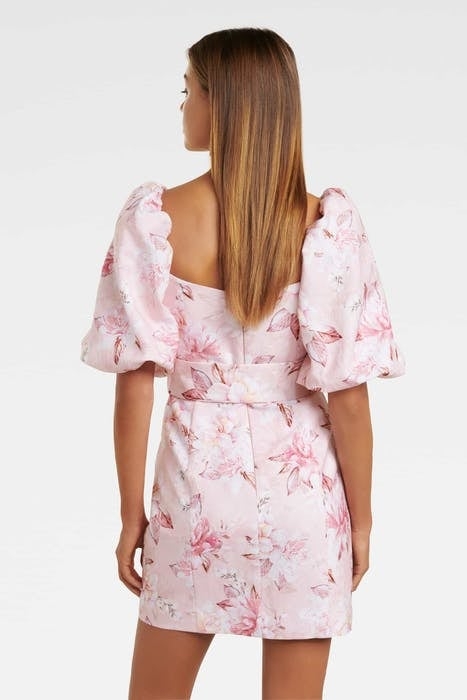 ASHLEY PUFF SLEEVE MINI DRESS LIGHT PINK SIENNA 2