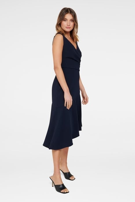 CYNTHIA DRAPED DRESS NAVY 4