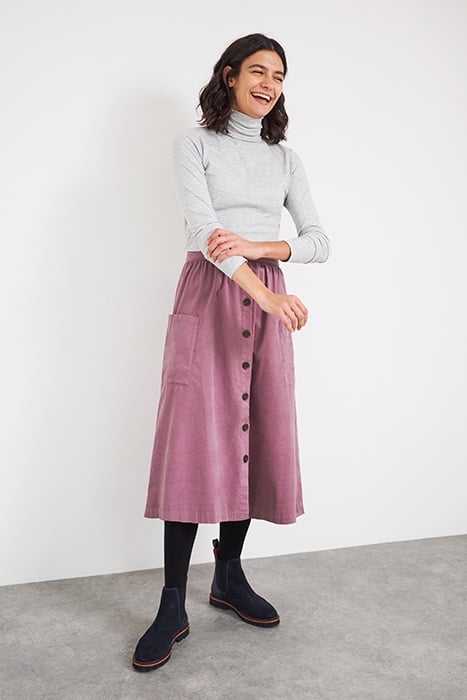 MARGARITA CORD SKIRT MID PINK 5