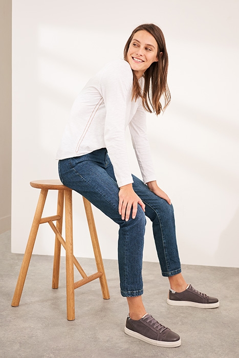 RELAXED SLIM JEANS MID DENIM 4