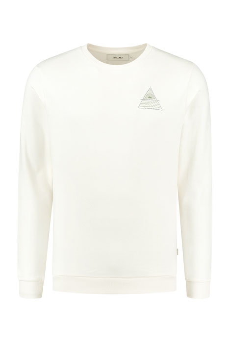MEN SWEATER TRIANGLE CREME WHITE 1