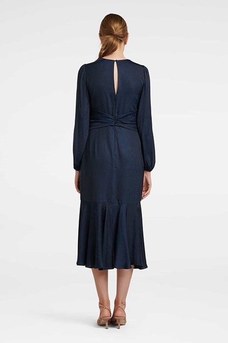 LILIAN BALLOON SLEEVE MIDI DRESS WINTER NAVY JERSEY WINTER N 2