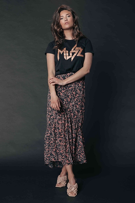 RIVE PAISLEY STAR SKIRT BURNED ORANGE 1