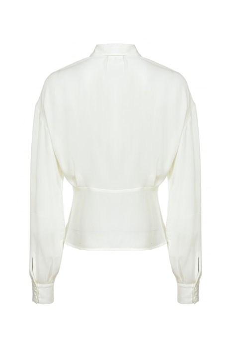 SINCERO CAMICIA CREPE DE CHINE WHITE + WHITE 2