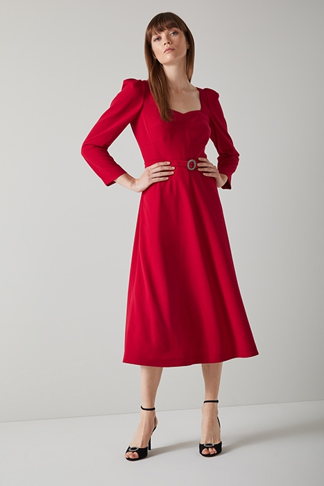 KATERINA MIDI DRESS RASPBERRY 3