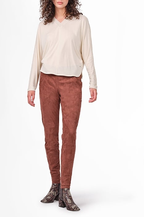 COMFORTABLE BROEK SUèDELOOK 24001765 SOFT BROWN 3