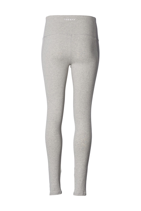 THE YOGA LEGGINGS LIGHT GREY MELEE + WHITE 2