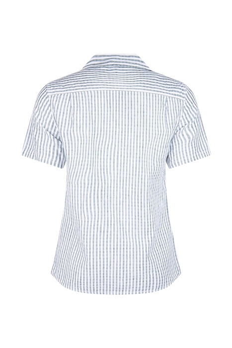 SEERSUCKER STRIPE SHIRT MID GREEN 2