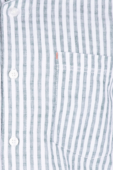 SEERSUCKER STRIPE SHIRT MID GREEN 3