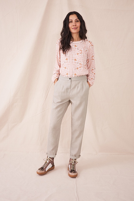 MADDIE LINEN TROUSER GREY 2