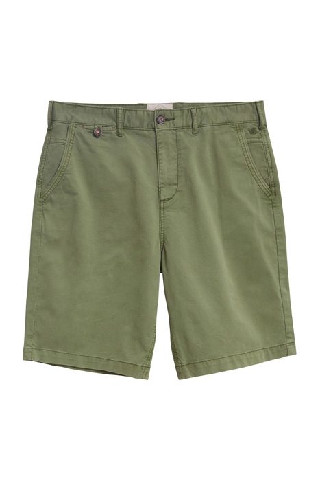 SUTTON ORGANIC CHINO SHORT KHAKI GREEN 1